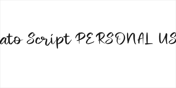 Miraikato Script PERSONAL USE Thin Logo