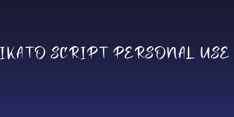 Miraikato Script PERSONAL USE Thin Social Header