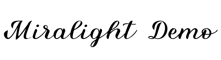 Miralight Demo Font