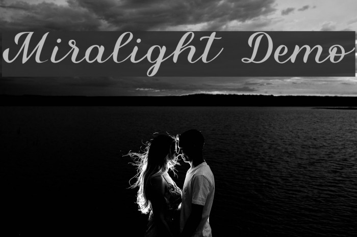 Miralight Demo Font examples