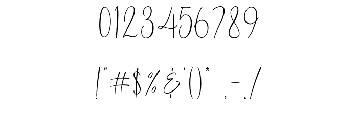 MiralloveRestimond Font OTHER CHARS