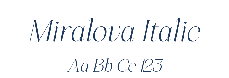 Miralova Italic Font Preview