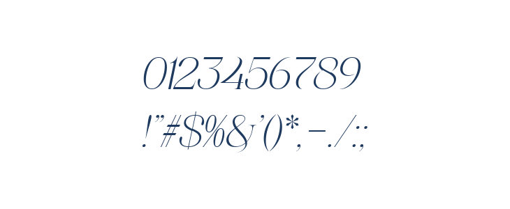 Miralova Italic Other Characters