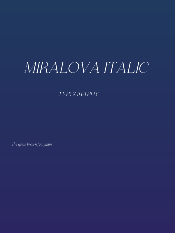 Miralova Italic Poster