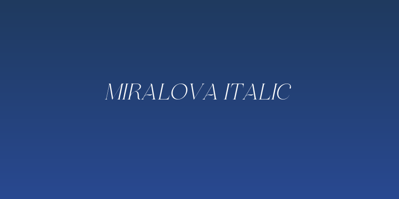 Miralova Italic Social Header