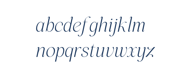Miralova Italic Lowercase
