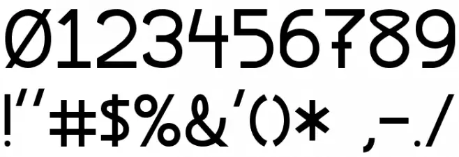 Miranda 25 フォント その他の文字