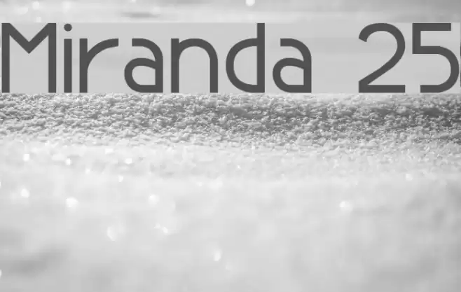 Miranda 25 フォント examples