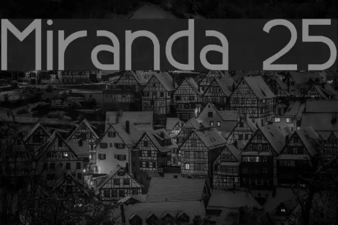 Miranda 25 フォント examples