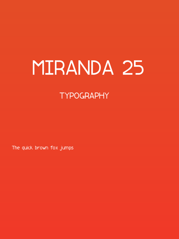 Miranda 25 Poster