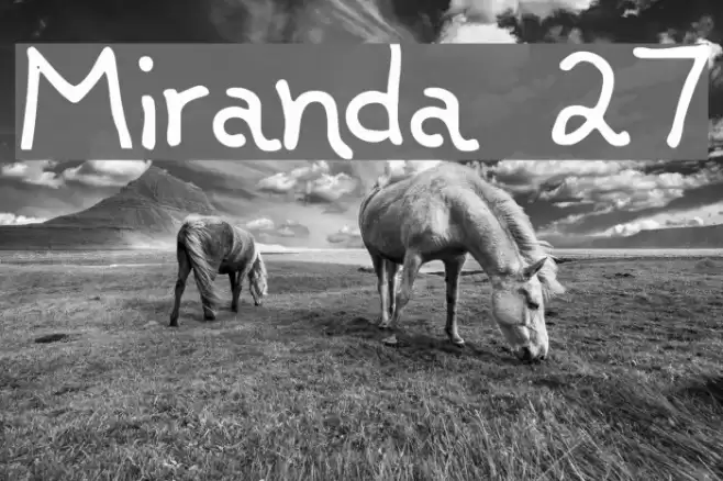 Miranda 27 Font examples