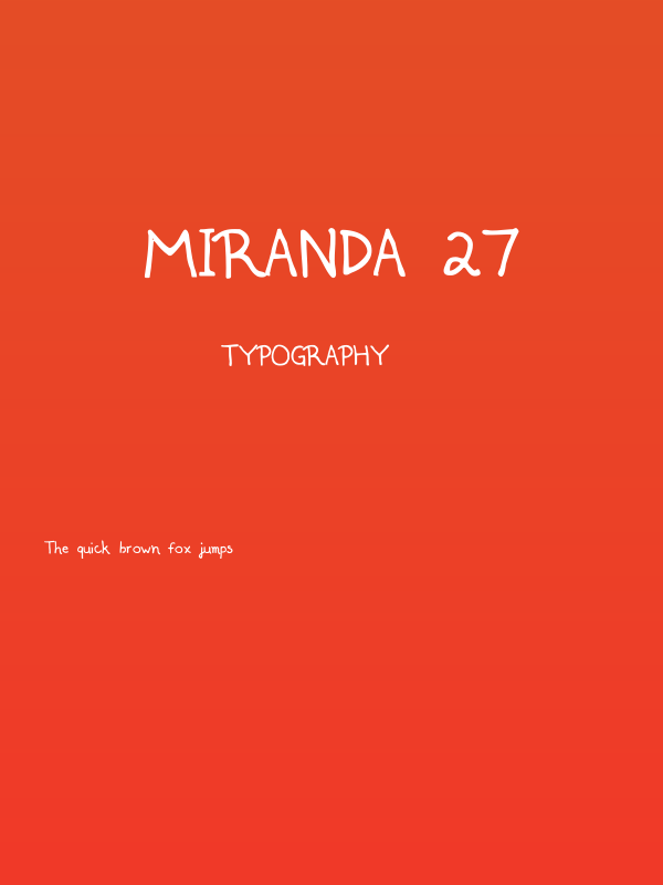 Miranda 27 Poster