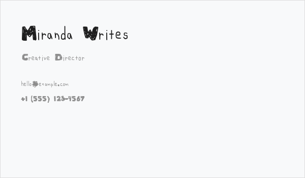 Miranda Writes Business Card