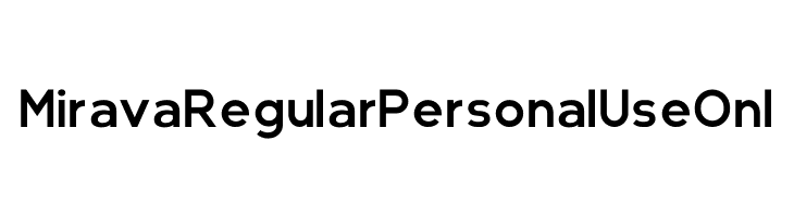 Mirava Regular Personal Use Onl  Fuentes Gratis Descargar