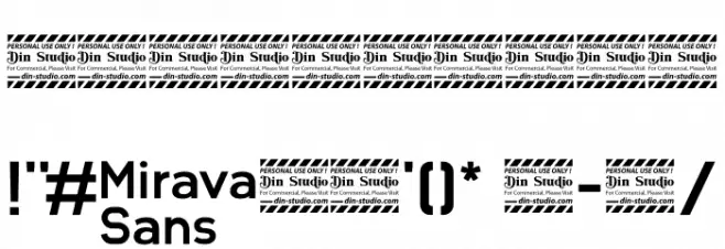 Mirava Regular Personal Use Onl Font OTHER CHARS
