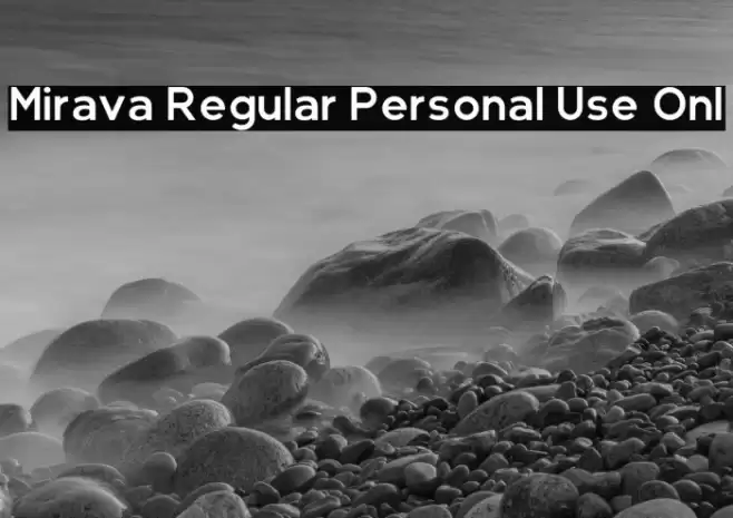 Mirava Regular Personal Use Onl Font examples