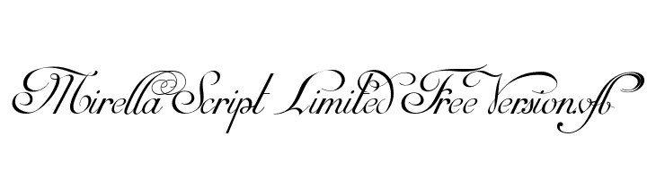 Mirella Script Limited Free Version.vfb Font