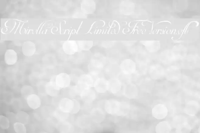 Mirella Script Limited Free Version.vfb Шрифта examples