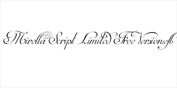 Mirella Script Limited Free Version.vfb Logo