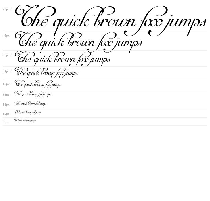 Mirella Script Limited Free Version.vfb Waterfall