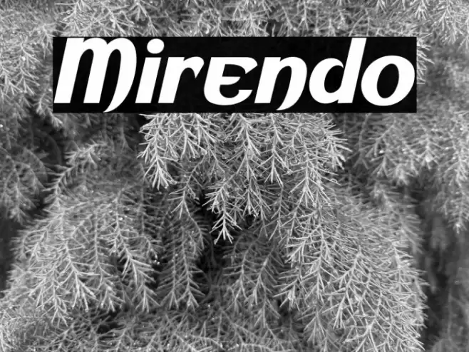 Mirendo Font examples