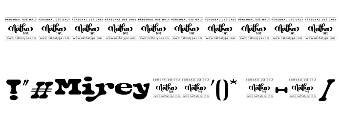 Mirey Personal Use Font OTHER CHARS