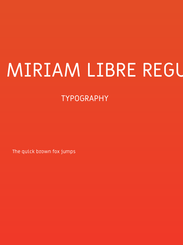 Miriam Libre Regular Poster