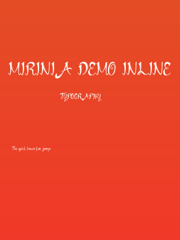 Mirinia Demo Inline Poster