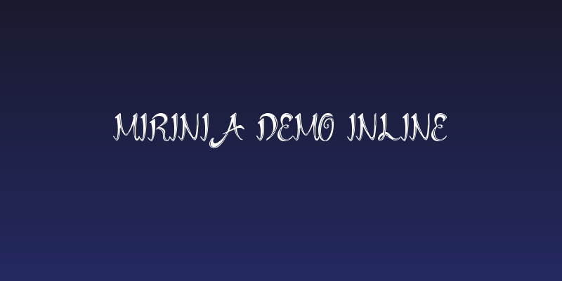 Mirinia Demo Inline Social Header