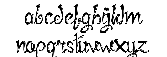 Mirinia Demo Inline Font LOWERCASE