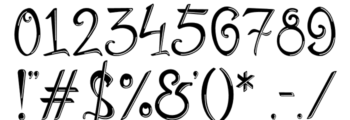 Mirinia Inline Font OTHER CHARS
