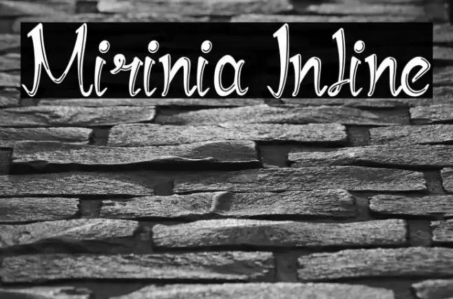 Mirinia Inline Font examples