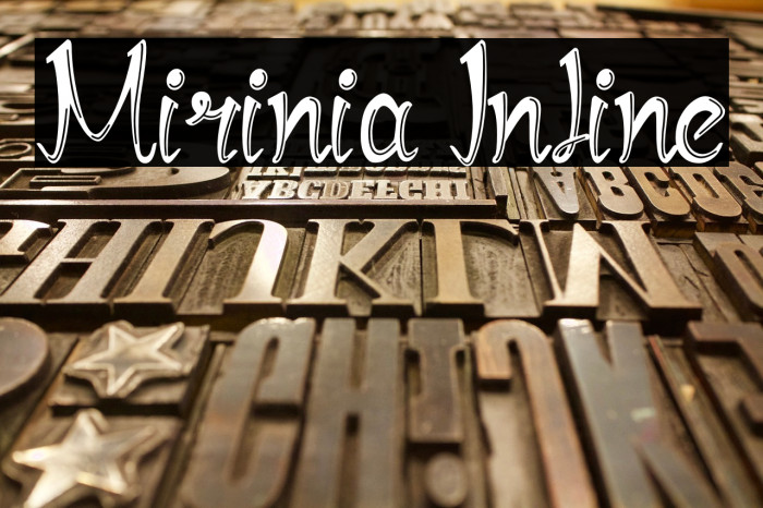 Mirinia Inline Font examples