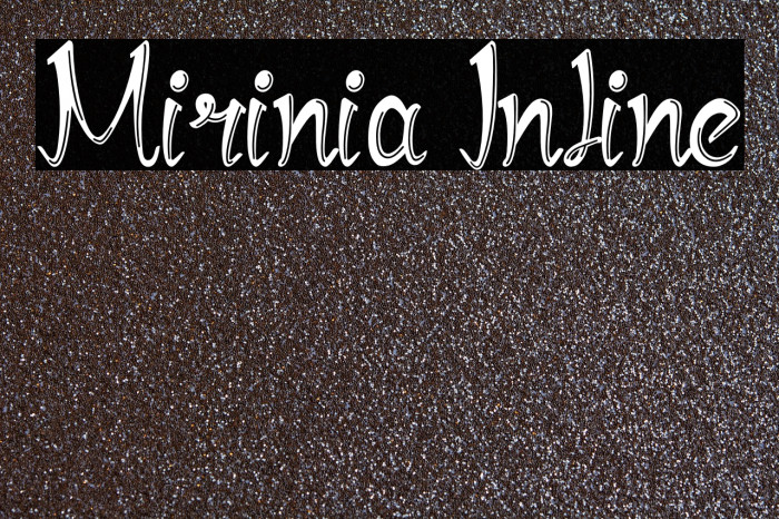 Mirinia Inline Font examples