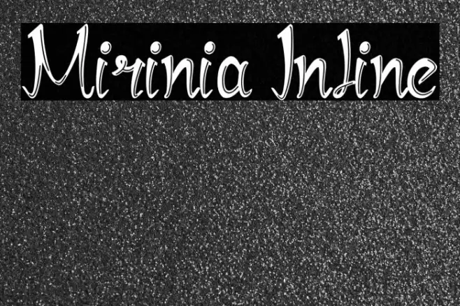 Mirinia Inline Font examples