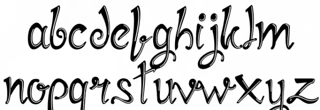 Mirinia Inline फ़ॉन्ट लोअरकेस