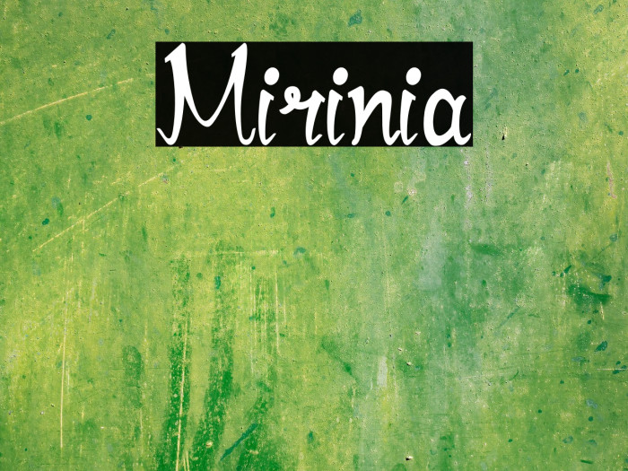 Mirinia Font examples