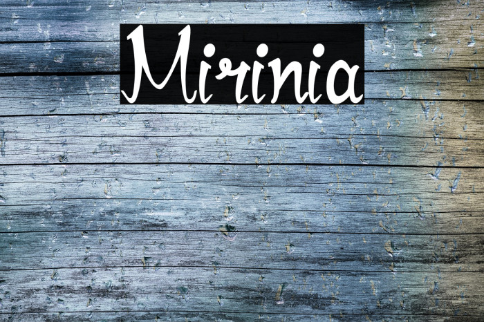 Mirinia Font examples