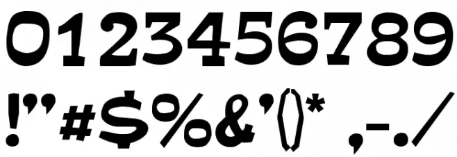 Mirisch Normal Font OTHER CHARS