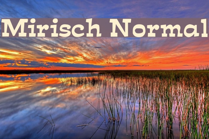 Mirisch Normal Font examples