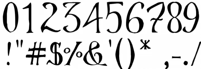 Mirkwood Chronicle Font OTHER CHARS