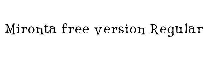 Mironta free version Regular  Free Fonts Download