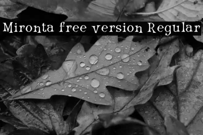 Mironta free version Regular Font examples