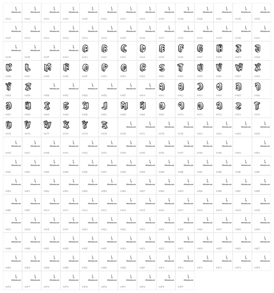 Mirror Mirror Character Map