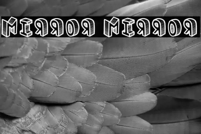 Mirror Mirror Font examples