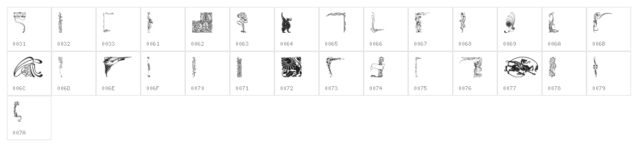 MirrorImage  Character Map