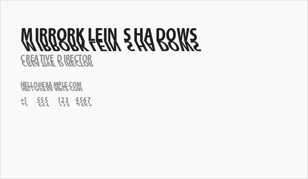 MirrorKlein Shadows Business Card