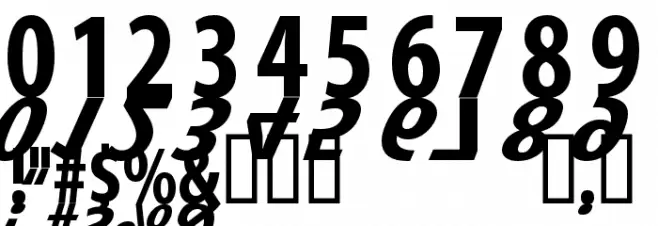 MirrorKleinShadow Bold Font OTHER CHARS