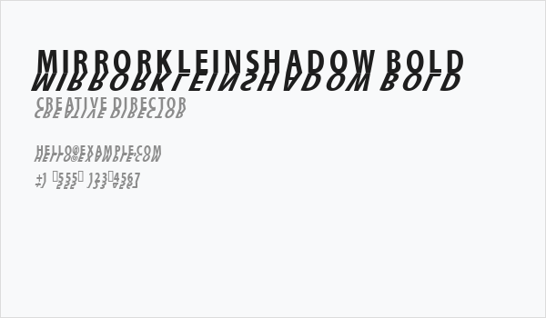 MirrorKleinShadow Bold Business Card