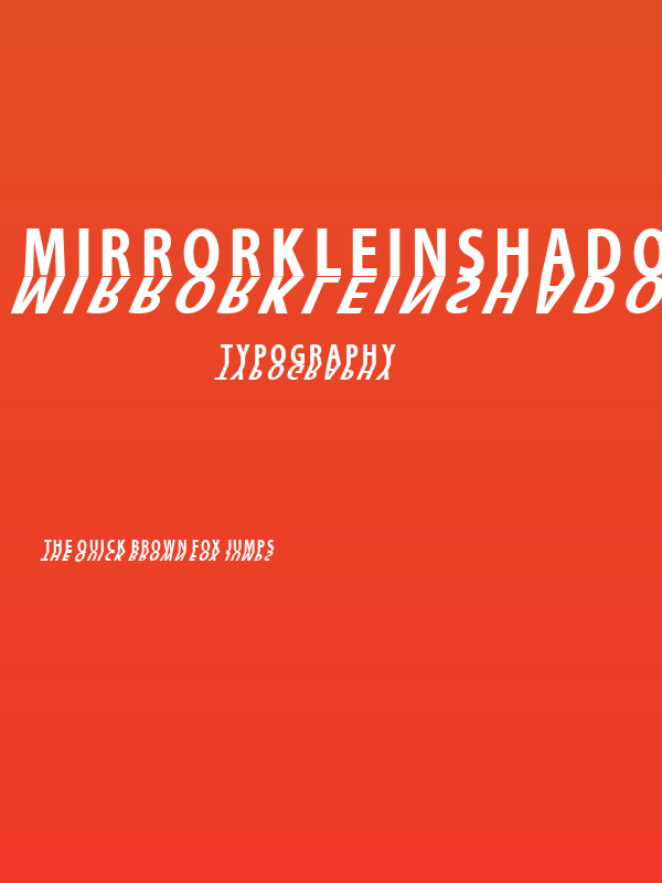 MirrorKleinShadow Bold Poster
